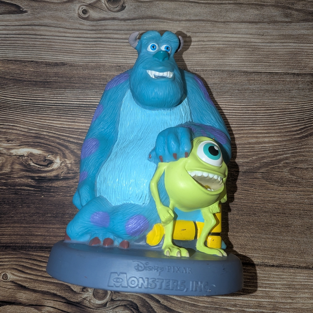2001 Disney / Pixar MONSTERS INC Sully & Mike Coin Piggy Bank Figure Scream Tank